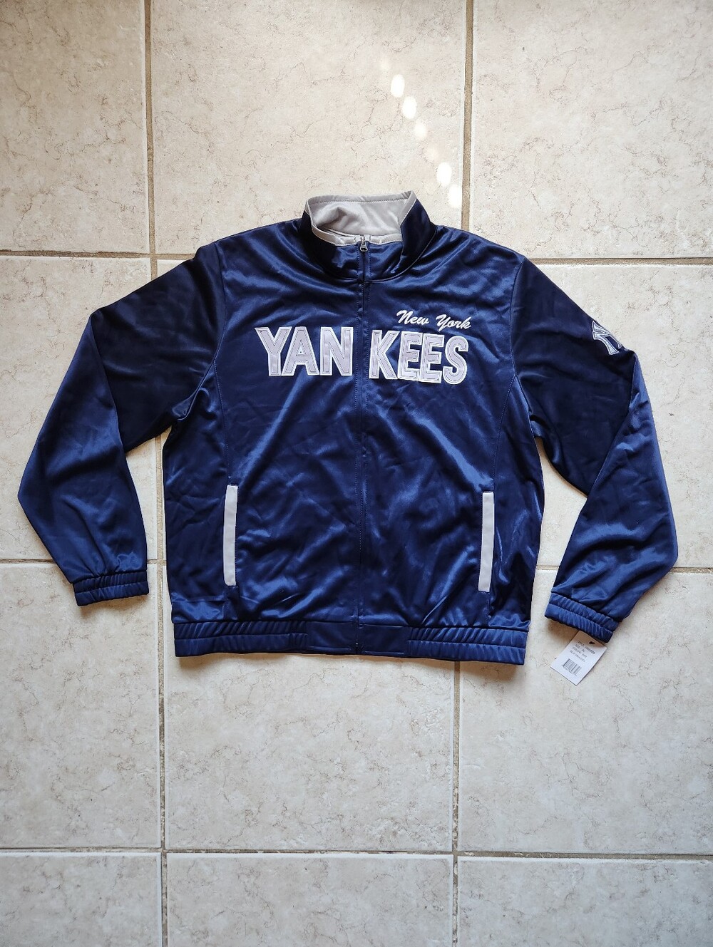 NWT G-III Sports Carl Banks New York Yankees Full Zip Track Jacket XL Navy Blue
